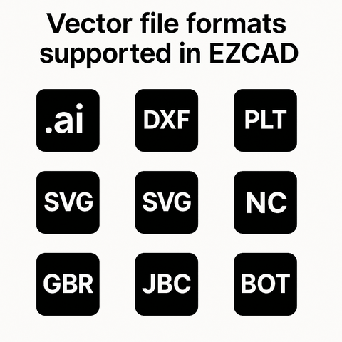 Phần mềm EZCAD có thể nhập những loại tệp vector nào?
