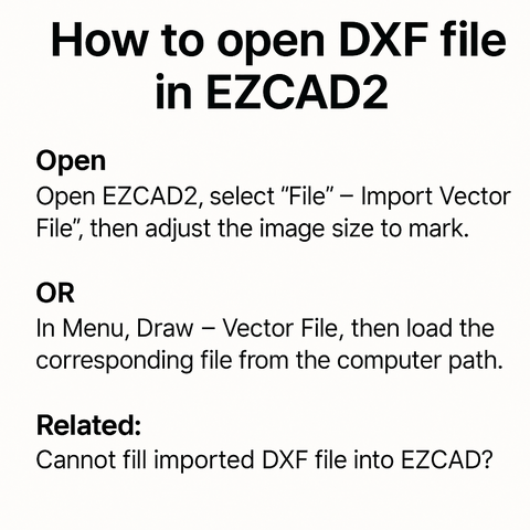 Làm thế nào để mở file dxf trong ezcad?