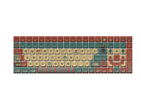 Dye-Sub PBT Keycaps - Circus Memory | Retro 