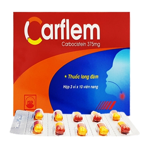 Thuốc Carflem 375mg Pymepharco điều trị rối loạn đường hô hấp trên 3 vỉ x 10 viên