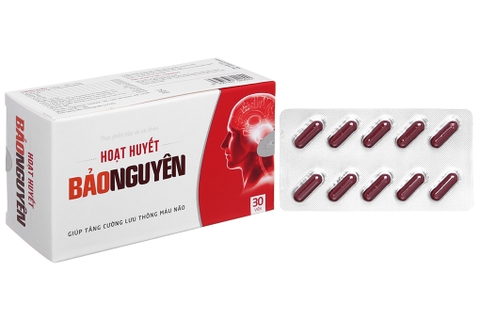 Hoạt huyết Bảo Nguyên giúp tăng cường lưu thông máu não hộp 30 viên