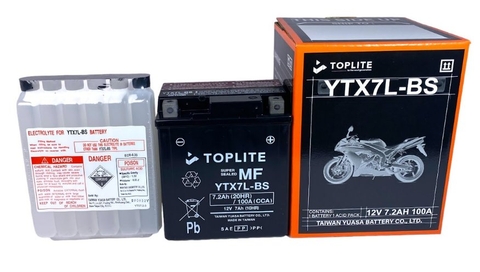ẮC QUY TOPLITE XE MÁY & PKL YTX7L