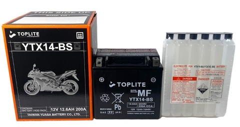 ẮC QUY TOPLITE XE MÁY & PKL YTX14