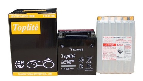ẮC QUY TOPLITE XE MÁY & PKL YTX16-BS