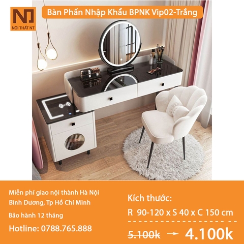 Bàn trang điểm BPNK Vip02-Trắng