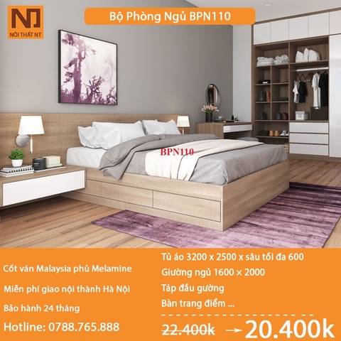 Nội thất phòng ngủ thiết kế BPN110