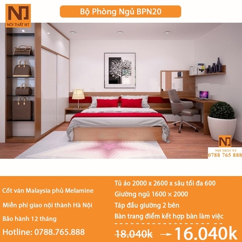 Nội thất phòng ngủ thiết kế BPN20