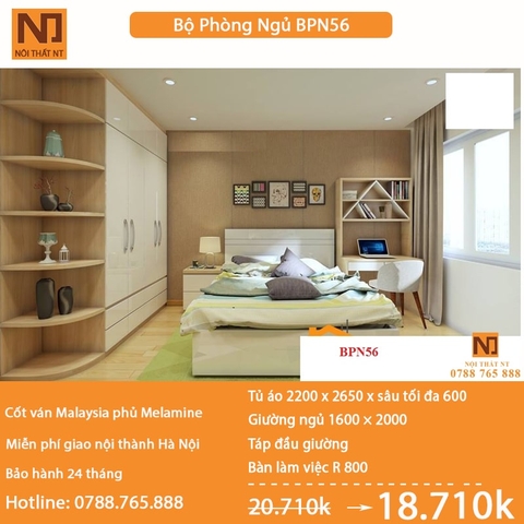 Nội thất phòng ngủ thiết kế BPN56