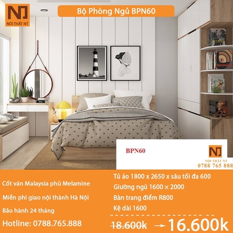 Nội thất phòng ngủ thiết kế BPN60