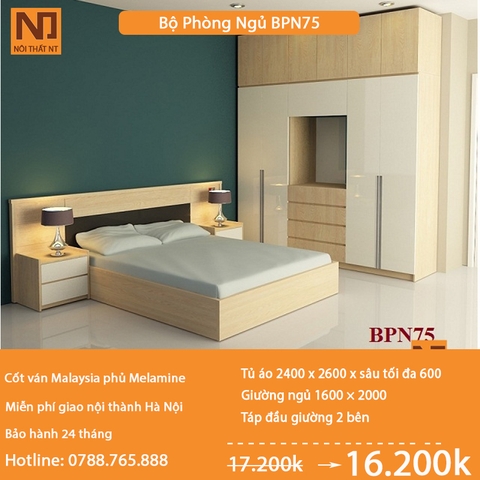 Nội thất phòng ngủ thiết kế BPN75