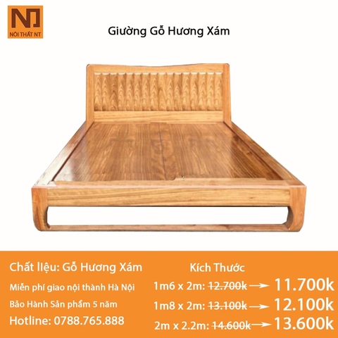 Giường Hương Xám GHX01