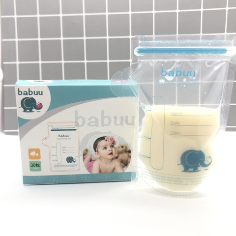 Hộp 30 Túi trữ sữa Babuu 100ml - Nhật Bản