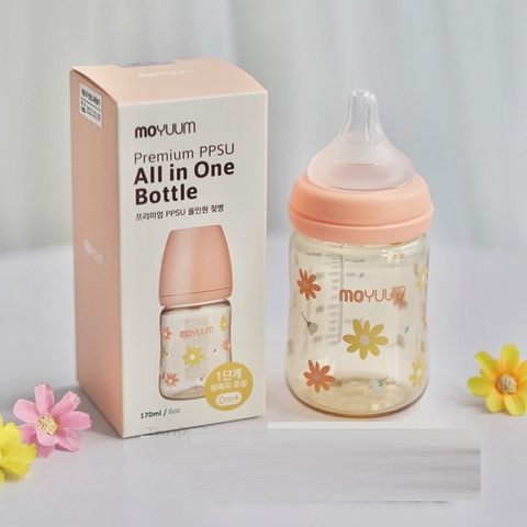 Bình sữa Moyuum Hàn Quốc Hoa Cúc Hồng Daisy Edition 170ml/270ml (chính hãng)