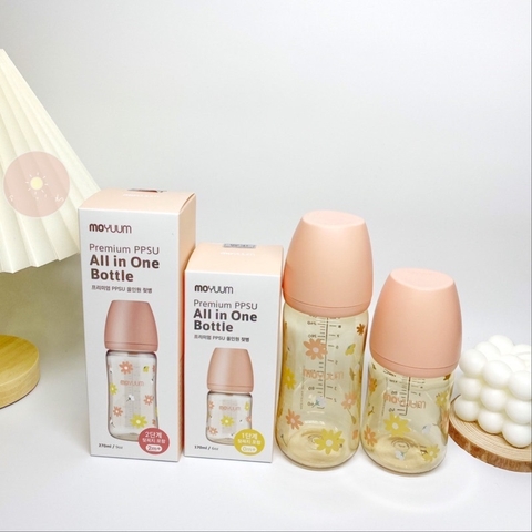 Bình sữa Moyuum Hàn Quốc 170ml Hoa Cúc Hồng (Daisy Edition) - Chính hãng