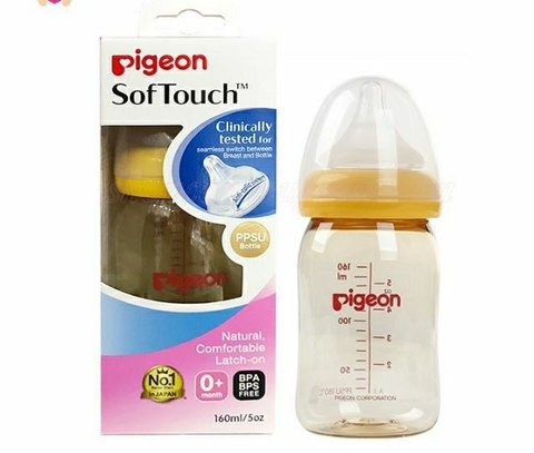 Bình sữa Pigeon SofTouch nhập khẩu 160ml/240ml (chính hãng)