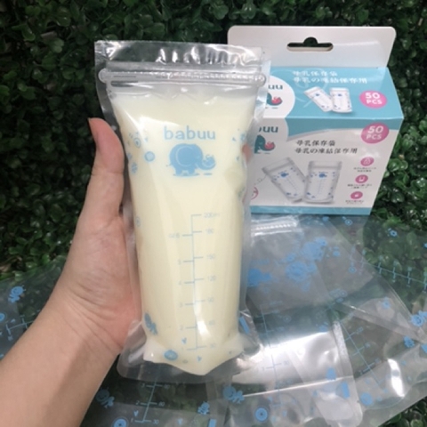 Hộp 50 túi trữ sữa cao cấp Babuu Nhật Bản 250ml
