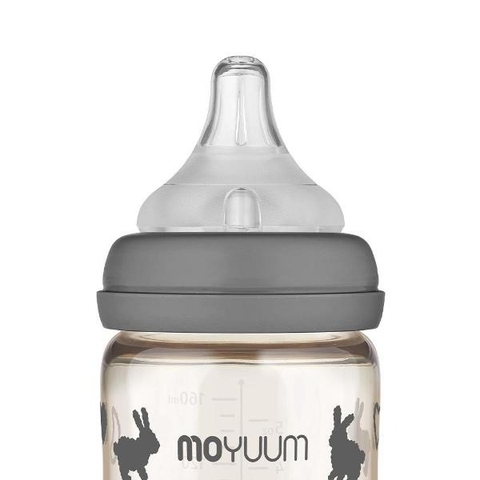 Bình sữa Moyuum Hàn Quốc 170ml Thỏ Xám (Rabbit Limited Edition) - Chính hãng