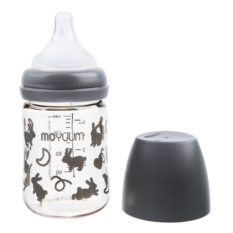 Bình sữa Moyuum Hàn Quốc 170ml Thỏ Xám (Rabbit Limited Edition) - Chính hãng