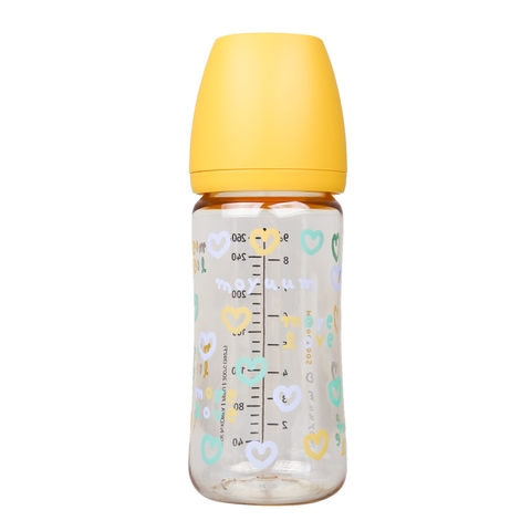 Bình sữa Moyuum Hàn Quốc 270ml Tim vàng (Yellow Love) - Chính hãng