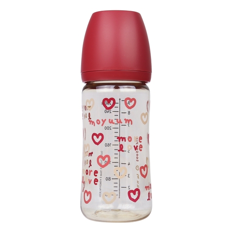 Bình sữa Moyuum Hàn Quốc 270ml Tim đỏ (Red Love) - Chính hãng