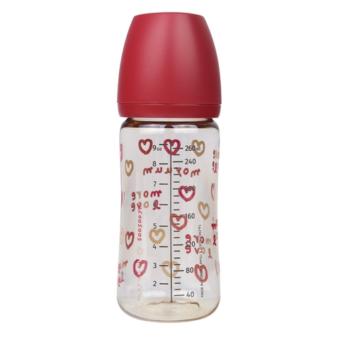 Bình sữa Moyuum Hàn Quốc 270ml Tim đỏ (Red Love) - Chính hãng
