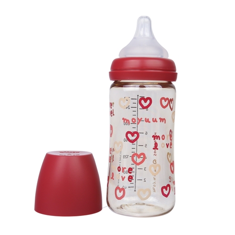 Bình sữa Moyuum Hàn Quốc 270ml Tim đỏ (Red Love) - Chính hãng