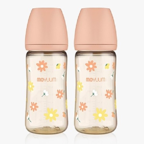 Bình sữa Moyuum Hàn Quốc 270ml Hoa Cúc Hồng (Daisy Edition) - Chính hãng