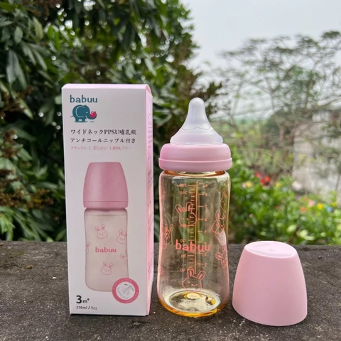 Bình sữa Babuu Nhật Bản 170ml/270ml cao cấp - Bản Limited