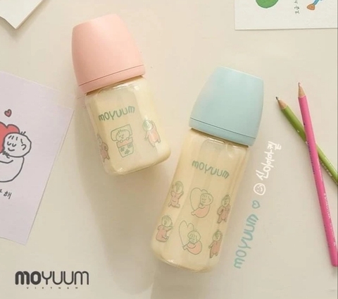 Bình sữa Moyuum Hàn Quốc 270ml Bé ngủ (Baby sleep) - Chính hãng