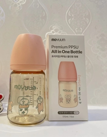 Bình sữa Moyuum Hàn Quốc 170ml Bé ngủ (Baby sleep) - Chính hãng