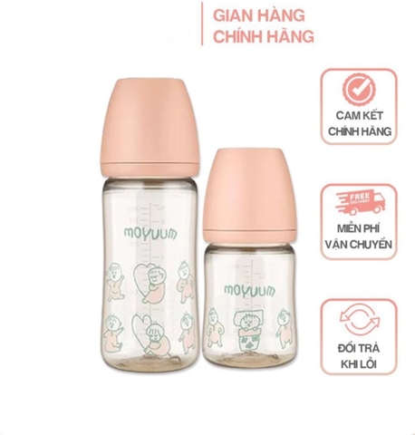 Bình sữa Moyuum Hàn Quốc 270ml Bé ngủ (Baby sleep) - Chính hãng