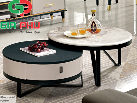 Bàn Trà Tròn đôi - Bàn Sofa Hiện Đại Nhập Khẩu Cao Cấp B60-8575 - Bàn Trà Sofa Tam Kỳ