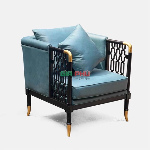 Ghế sofa gỗ đơn chawoo phong cách đông phương (indochine) - SDL01