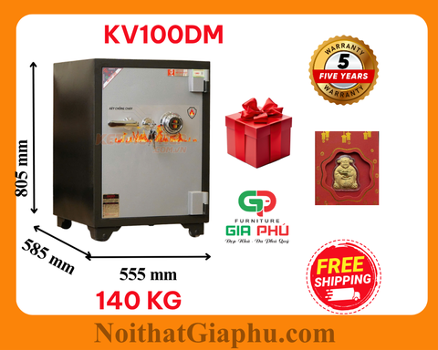 Két sắt Việt tiệp khóa cơ an toàn KV100DM - Két sắt tại Tam Kỳ, Đà Nẵng