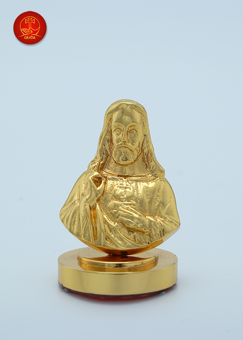 Tượng Chúa Thánh Tâm Cao 5 cm - Màu Gold