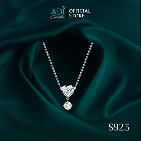 Dây chuyền Trang sức bạc 925 ADJ an toàn sang trọng cao cấp Trái Tim Hoàn Mỹ SD108172AD