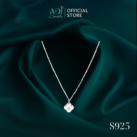 Dây chuyền Trang sức bạc 925 ADJ thanh lịch thời trang cao cấp Cánh Hoa May Mắn SD146100AD