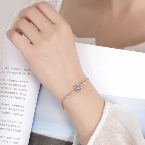 Lắc tay Trang sức bạc 925 ADJ an toàn sang trọng cao cấp Vũ Trụ Huyền Bí SL54105AD