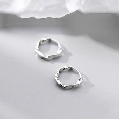 Bông tai Trang sức bạc 925 ADJ an toàn sang trọng cao cấp bông tai tròn - SB118165AD