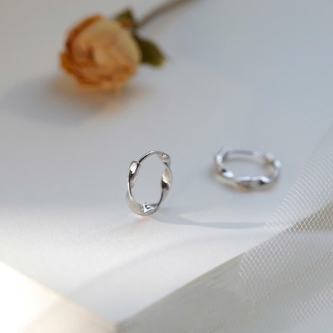 Bông tai Trang sức bạc 925 ADJ an toàn sang trọng cao cấp bông tai tròn - SB118165AD