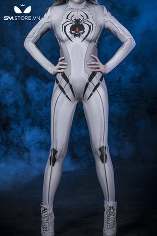 SMS101 - Cosplay người nhện sexy thiết kế bodysuit màu trắng