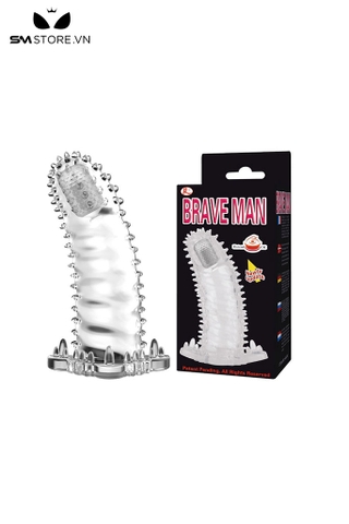 SMT1494 - Bao cao su rung ở bao quy đầu có bi liti dài 140mm