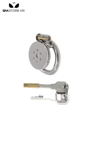 SMT166 - Khóa dương vật nam inox dạng lồng lỗ tròn với 3 size