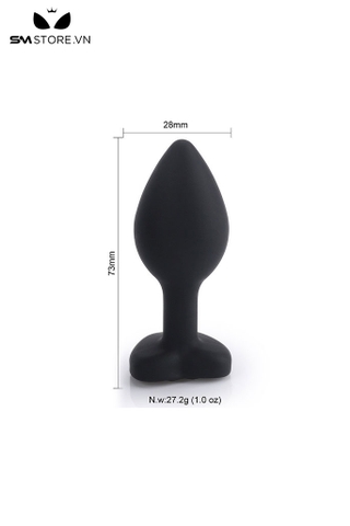 SMT088 - butt plug silicon hình trái tim và phích cắm hình thoi