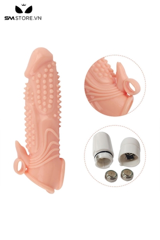 SMT471 - Bao cao su đôn dên có gai rung 2 động cơ dài 19 cm