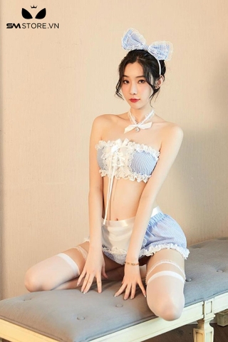 SMS320 - đồ ngủ cosplay lolita với áo quây ngực và chân váy ngắn