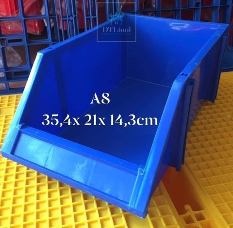 Khay nhựa đựng linh kiện A8. Dài 35.4cm x rộng 21cm x cao 14.3cm