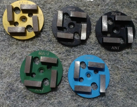 Đĩa mài sàn 4 thanh sắt D100mm ADTL+ - Đá mài bê tông lắp máy mài công nghiệp hàng cao cấp