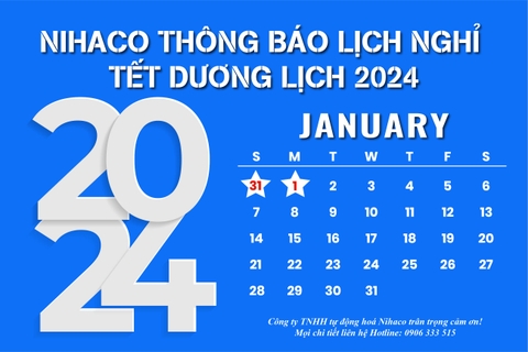 THÔNG BÁO LỊCH NGHỈ TẾT DƯƠNG LỊCH 2024