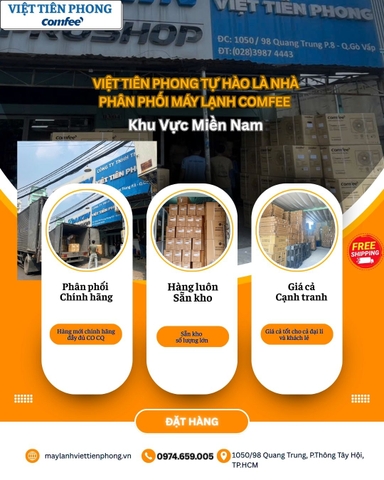 VIỆT TIÊN PHONG – NHÀ PHÂN PHỐI MÁY LẠNH COMFEE KHU VỰC MIỀN NAM
